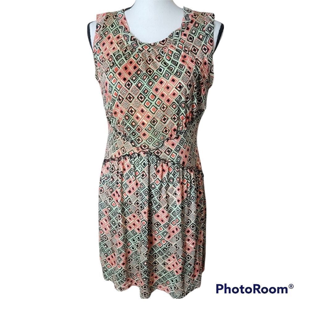 M by Missoni Sleeveless Mini Dress 100% Silk. Size 8.
